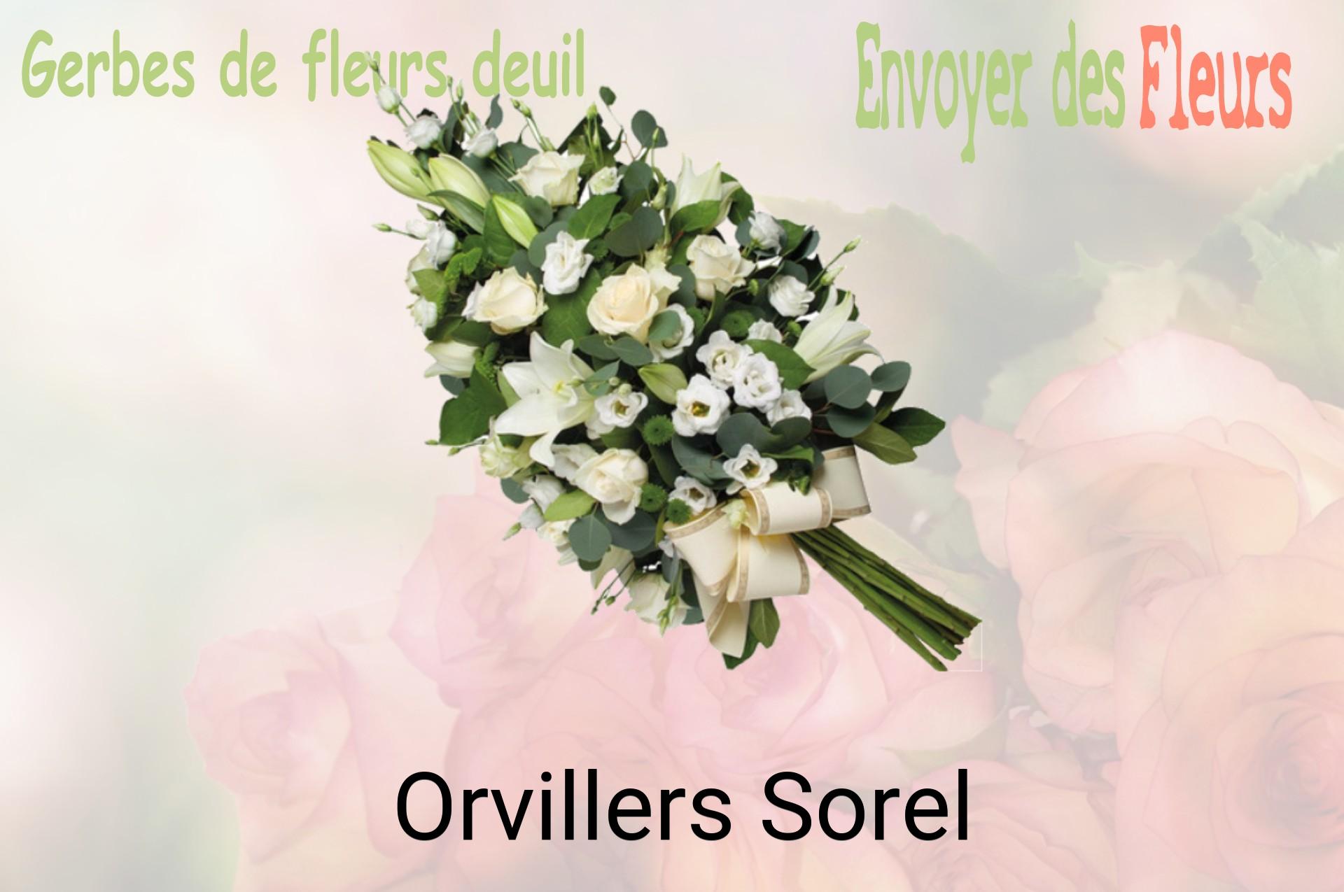 Gerbe de fleurs de deuil livrée à Orvillers-Sorel